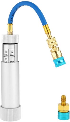 BowareproACオイルインジェクターキットR134A/R1234Yローサイドクイックアダプター付きカプラー付きハンドターンフィラー注入ツール1/4”SAEコネクター付きHVAC染料オイルインジェクターR134AR22R12R