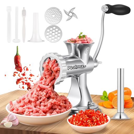 楽天市場】Poafamx手動ミンサー4.5mm/8mm2枚ブレード付きミンチ機