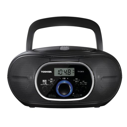 TOSHIBA(東芝) CDラジオ受信機 Bluetooth積み上げる 横型パウダーコンパクト TY-CW10(K) 黒いこと
