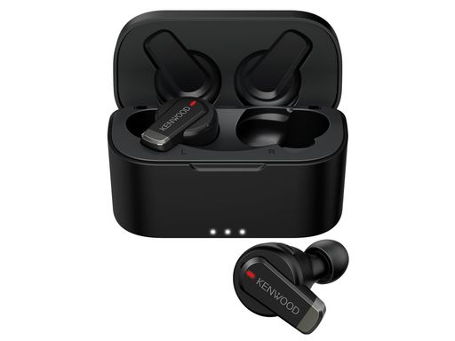 JVCケンウッドKENWOODKH-BIZ70T-BAワイヤレスイヤホンBluetoothノイズキャンセリングブラック最大21h再生外音取り込み低遅延ステッカー付