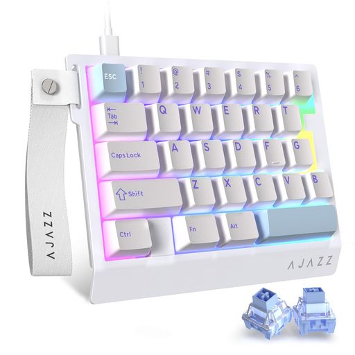 AJAZZAK029片手ゲーミングキーボードメカニカルキーボードラピッドトリガー対応29キー配列磁軸対応8000Hzポーリングレート0.01mmRT精度0.125ms超低遅延アルミニウム合金プレート5層消音構造RGB…