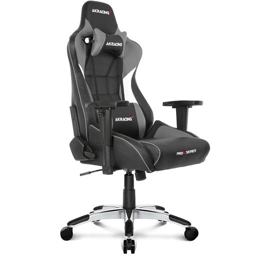 AKRacingゲーミングチェアデスクチェア修する腰掛け学びとる腰掛け薄墨色灰Pro-XV2高耐久PUなめし革180度リクライニング在宅リモート5年引きうける