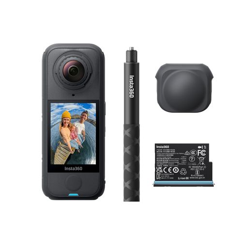 Insta360 X4 Air クランク一揃いの道具(グラファイト・ブラック) - 軽さ165g 8K 360度見晴らし写真器、見えない自撮り棒、取り替えっこ能力のある水晶体、映画化後フレーミング、陳列箱かばい立て内蔵、FlowState手ブレ手を加える…
