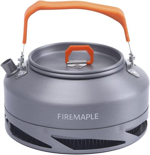 Fire-Mapleキャンプケトルやかん0.8Lヒートエクスチェンジャーアルミコンパクト軽量アウトドアケトルコーヒーティーポット登山ハイキングアウトドアファミリーソロキャンプ用品収納袋付き
