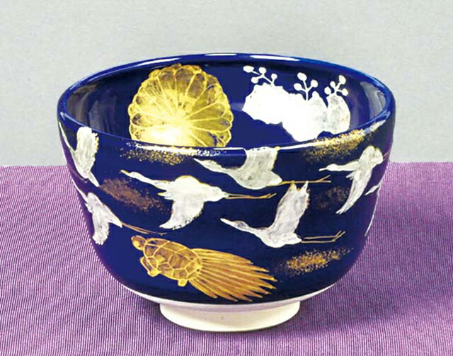 楽天市場】金襴手六瓢絵 茶碗 林淡幽 : 京都 茶道具 出野祐