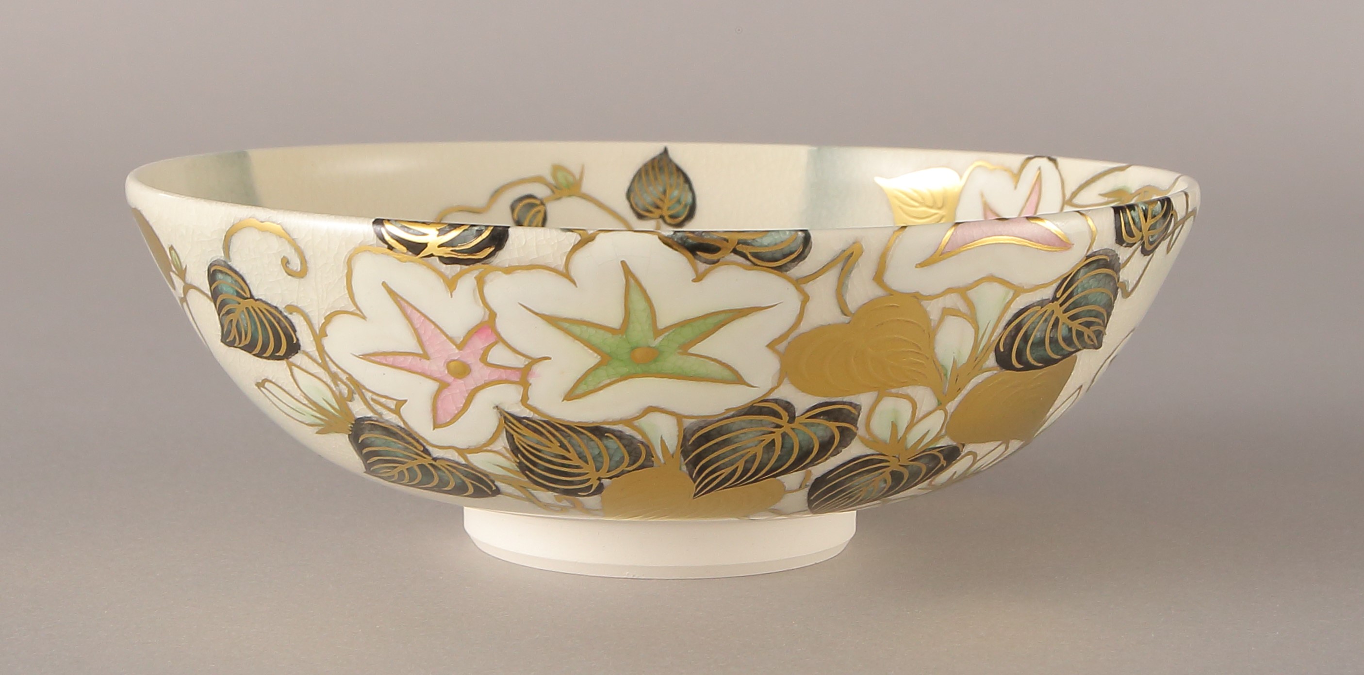 イ877 茶碗『中村清雲造』『乾山写朝顔絵　茶碗　共箱』茶道具　抹茶碗 イ877 茶碗『中村清雲造』『乾山写朝顔絵 茶碗 共箱』茶道具 抹茶