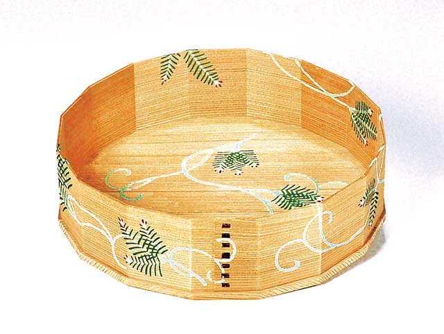 楽天市場】【茶器/茶道具 炭道具】 炭斗（炭取り） 松唐草 杉折曲十六