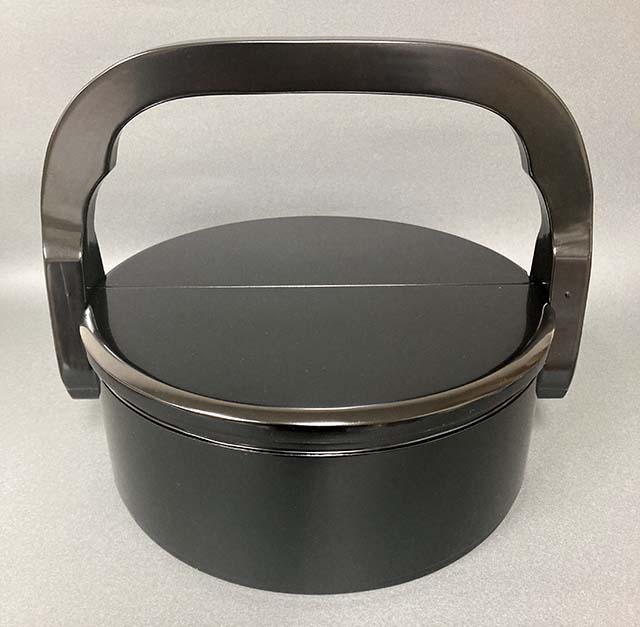 利休形 黒真塗 お手掛け 飯器 (杓子別売）