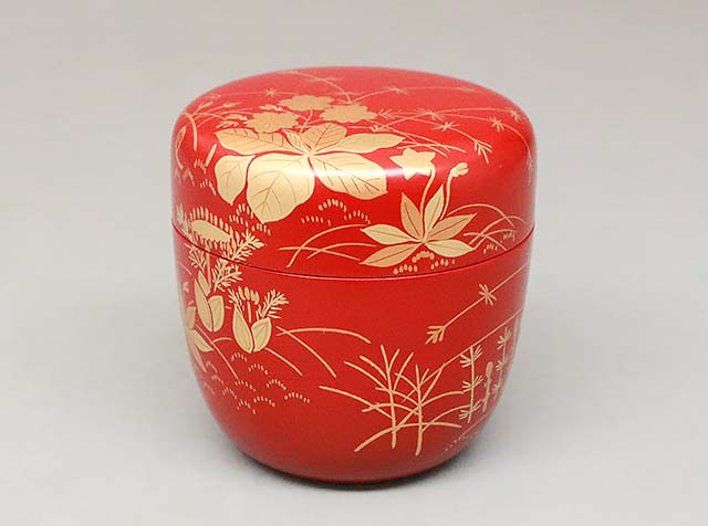 楽天市場】淡々斎好写 松唐草蒔絵 折撓棗 : 宮下深和