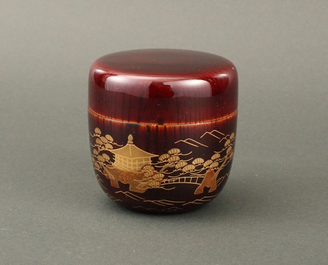 鵬雲斎好写 欅溜塗 三景棗（大棗）