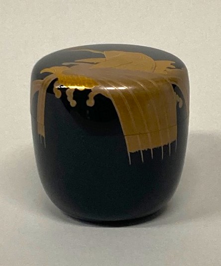 【現品境界線】荒磯蒔絵 黒大棗