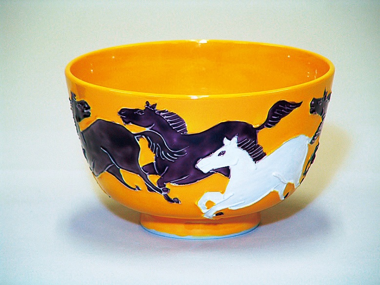 ✨干支寅絵　茶碗　亀禄窯　眞清水福山　京焼　桐箱入✨ ✨干支寅絵 茶碗 亀禄窯 眞清水福山 京焼 桐箱入