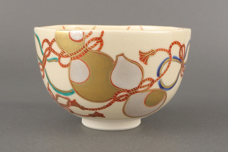 楽天市場】金襴手六瓢絵 茶碗 林淡幽 : 京都 茶道具 出野祐