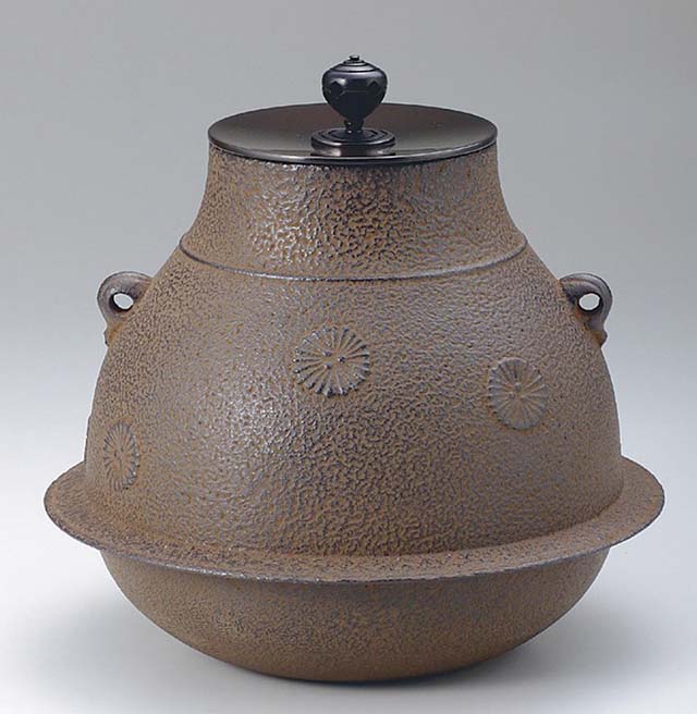 楽天市場】富士透木釜 荒磯地紋 南鐐摘み 亀釻付13代 和田美之助