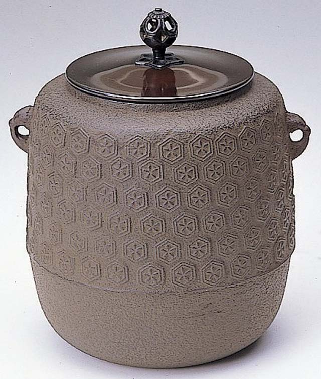 ［小釜］亀甲地紋 小棗釜