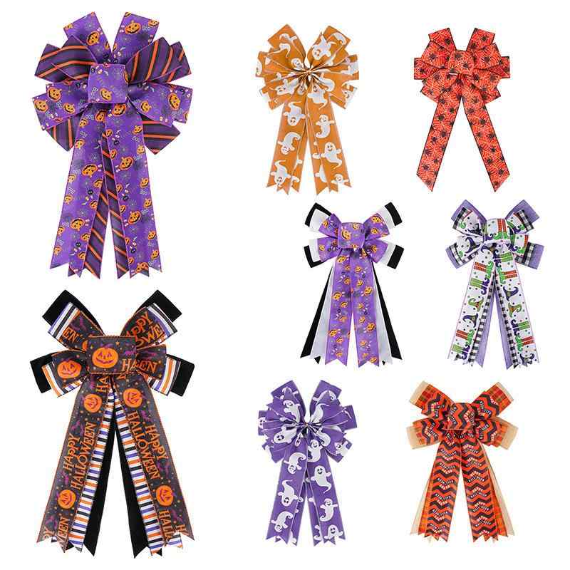 ハロウィン飾りつけ 大型つがい結びシュロの葉 針金入り口・入口境界線 麻風織磁気テープ 花の冠 小悪魔 西洋カボチャ柄 秋 室内装飾 見せびらかす 愛くるしい x500