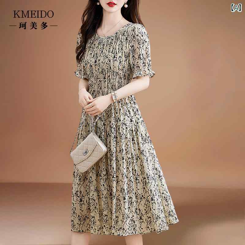 シフォンお召しもの レディース ハイエンドの 広 州 十三 行 シフォン 糸 花柄 衣装 2025夏型 軽さ 御前上等