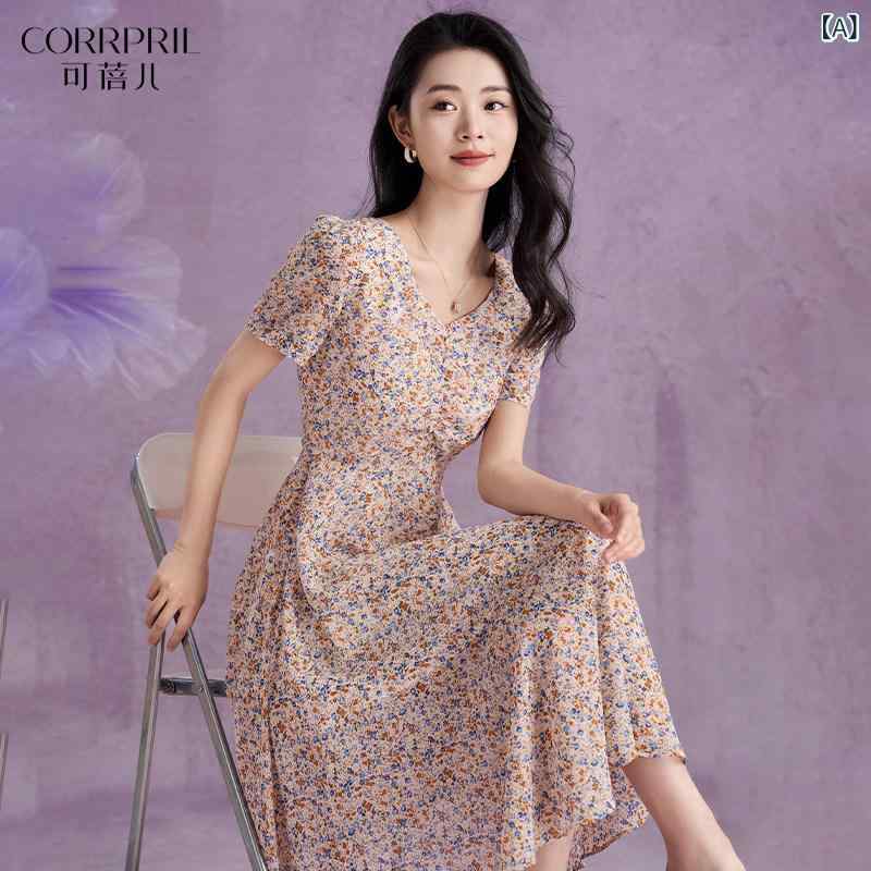 シフォンお召しもの 衣装 レディース シフォン 花柄 お召しもの 2024 レディース 夏の たわい無い 御前上等 ハイエンド 風 お母さん 紡糸 スコート