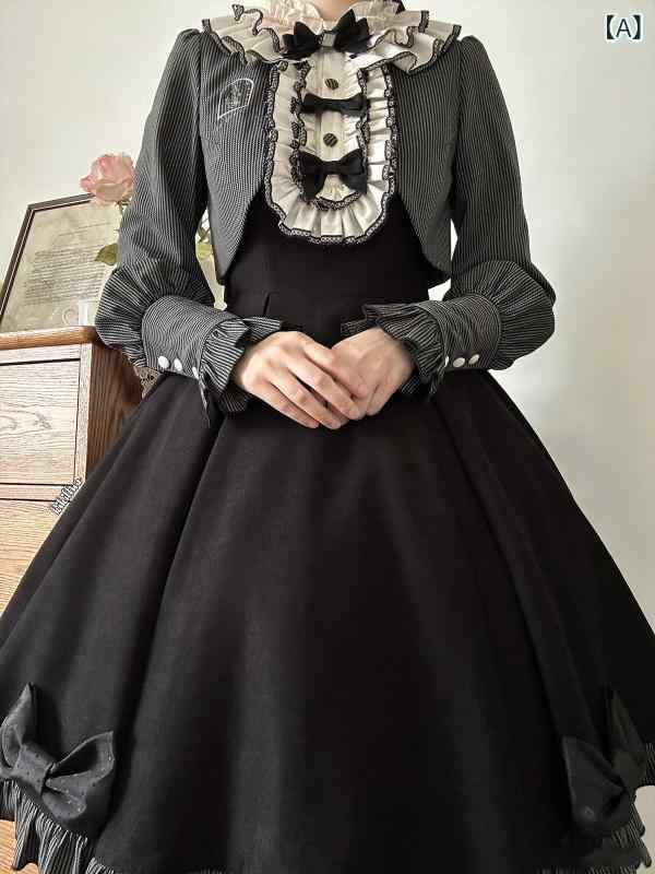 ロリータ お召しもの コスプレ ヴィオル 小夜曲 ロリータ 長袖 OP 年月冬 衣装 雅びやか クラ 気が大きい大きさ cos 展 新年