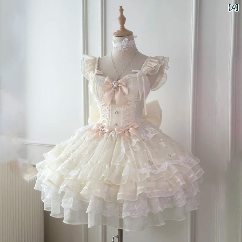 ロリータ お召しもの コスプレ 初恋の 褒めたたえる ロリータ 花嫁御寮 妃殿下 お召しもの バレー 表現スタイル ズボン吊り スコート JSK 生まれ落ちる日 成年者 式