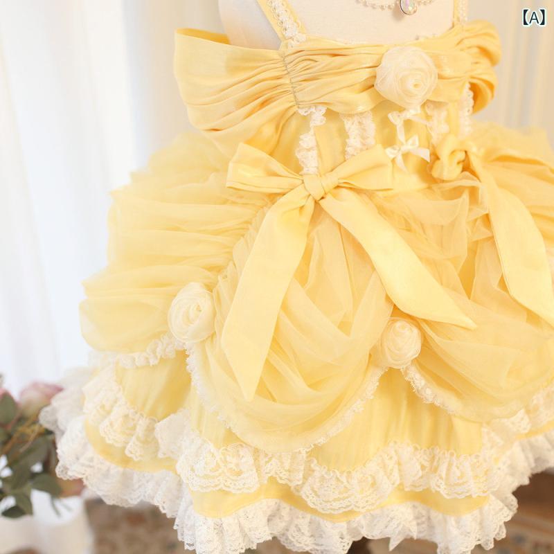 ロリータ　ドレス　コスプレ 夏 子供用 プリンセス ドレス 女児 誕生日 ベル スカート ロリータ 子供服 COS