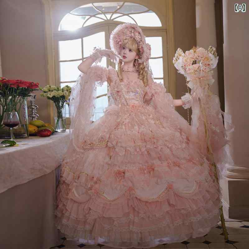 ロリータ　ドレス　コスプレ ロリータ ティーパーティー ゴージャスな 花嫁 ランナウェイ プリンセス ガール ドレス lo スカートロリータ jsk