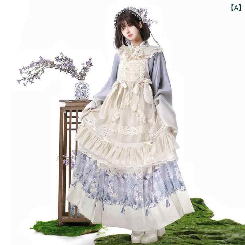 ロリータ お召しもの コスプレ 未知の 星 ベゴニヤ 厚地の外套 OP デイリー ロリータ 雅びやか レトロ CLA つづき物 ロリータお召しもの 仕掛ける 年月