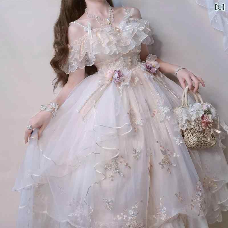 ロリータ 御召しもの コスプレ 流れ ラフローラ ロリータ 花嫁御寮 御召しもの ズボン吊り スコート JSK 成年者 生まれ落ちる日 華燭の典御召しもの 成人女性