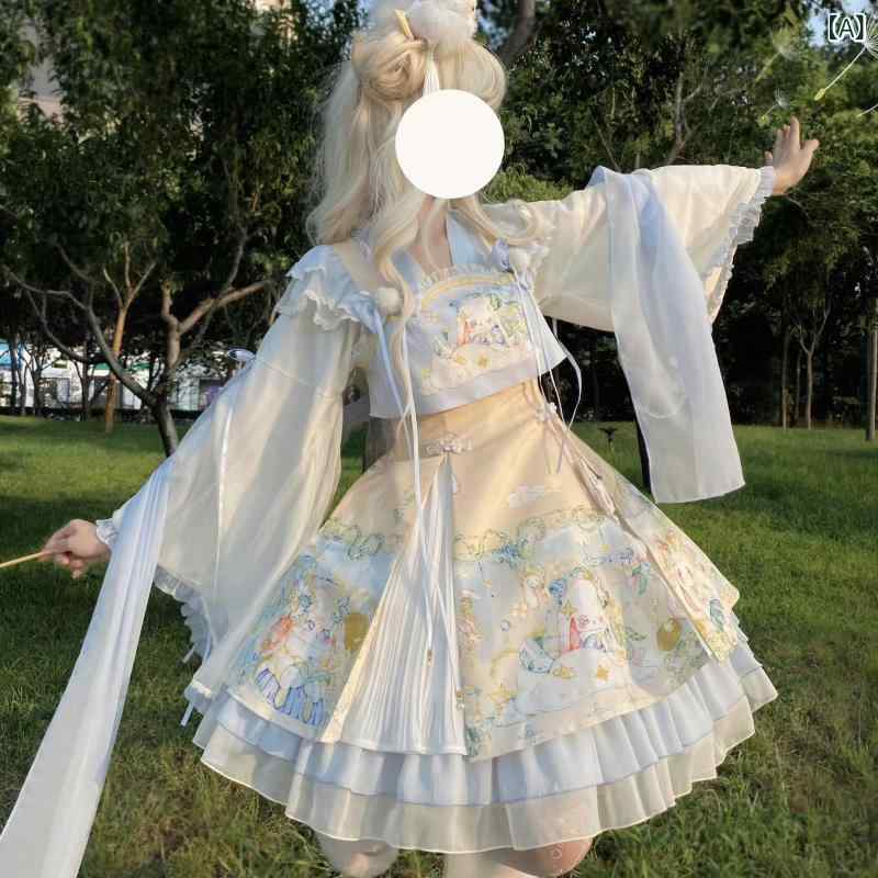 ロリータ お召しもの コスプレ 瀬戸もの風 ロリータ 月桂樹の 祈とう 中国 瀬戸もの お召しもの 漢服 JSK 漢化学元素 民族 風