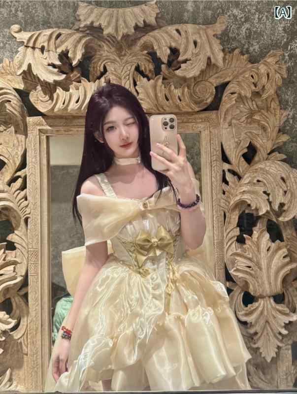 ロリータ お召しもの コスプレ 先着 30名様に 259元の 御前上等 Ruxin Proxima ゴールド 妃殿下 戴冠 式 お召しものを 差し上げ物