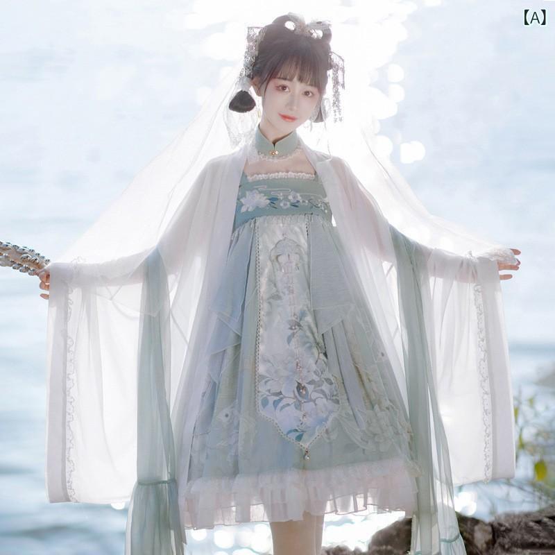 ロリータ　ドレス　コスプレ ロリータロリータ ミラー フラワー ウォータームーン JSK チャイナ風 胸 丈 スカート エレガントな デイリー ドレス