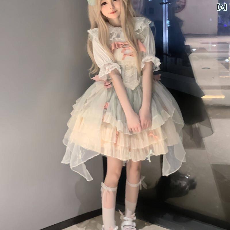 ロリータ お召しもの コスプレ カメリ アラブ ショートブレッド 猫 JSK ロリータ 仙女 妃殿下 お召しもの 誕生日 演奏 お召しもの