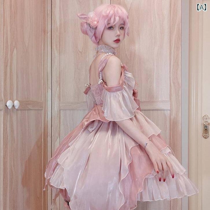 ロリータ ドレス コスプレ Little Flower Fairy Marry ロリータドレスは ゴージャスで エレガントな JSK ドレス Fairyの コスプレ 衣装 An
