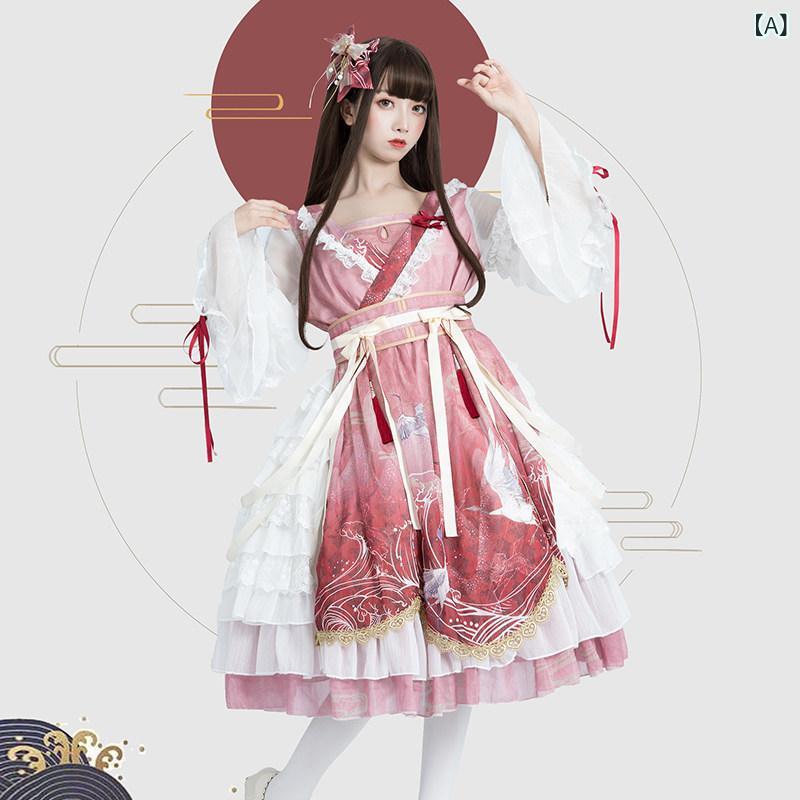 ロリータ ドレス コスプレ 【再 入荷】 豹 猫 ロリータ 中華 風 OP ドレス レトロ He Qing Yaoyao 10|みやショップ店