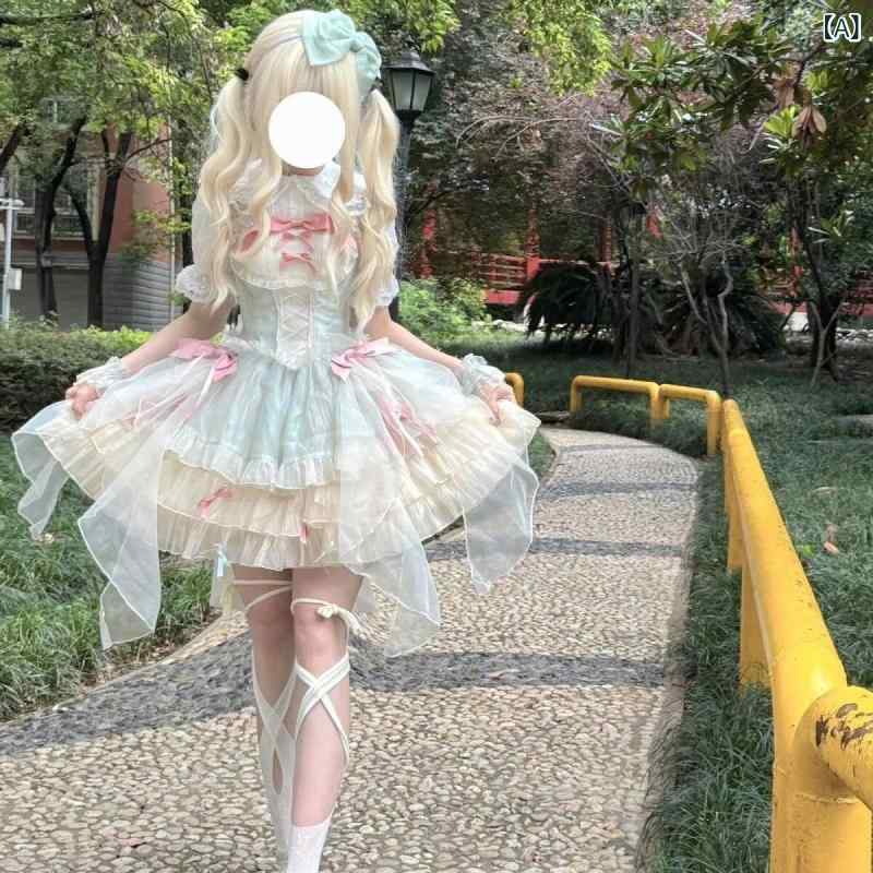 ロリータ お召しもの コスプレ カメリ アラブ ショートブレッド 猫 JSK 置き目 ロリータ 仙女 妃殿下 お召しもの 誕生日 仕掛ける