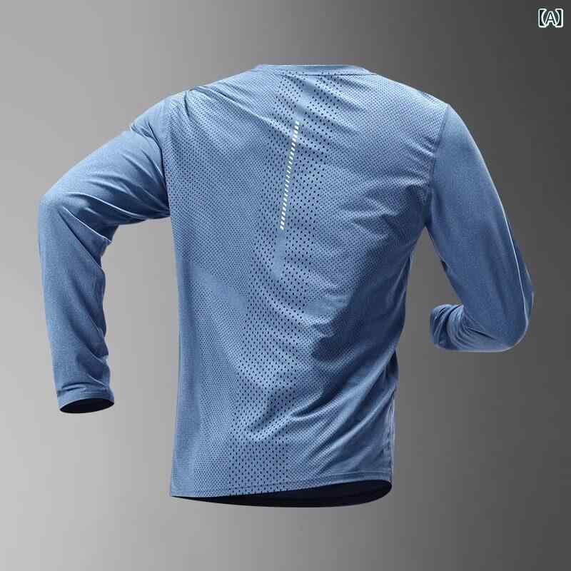 長袖Tシャツ メンズ 春夏 アウトドア 接触冷感 スポーツウェア 自転車 トレーニング 速干 吸湿速乾 トップス インナー 運動用 サイクリング 登山 フィットネス カジュアル ストレッチ 通気性 軽量 動きやすい 快適 シンプル 無地 紫外線対策 日焼|みやショップ店