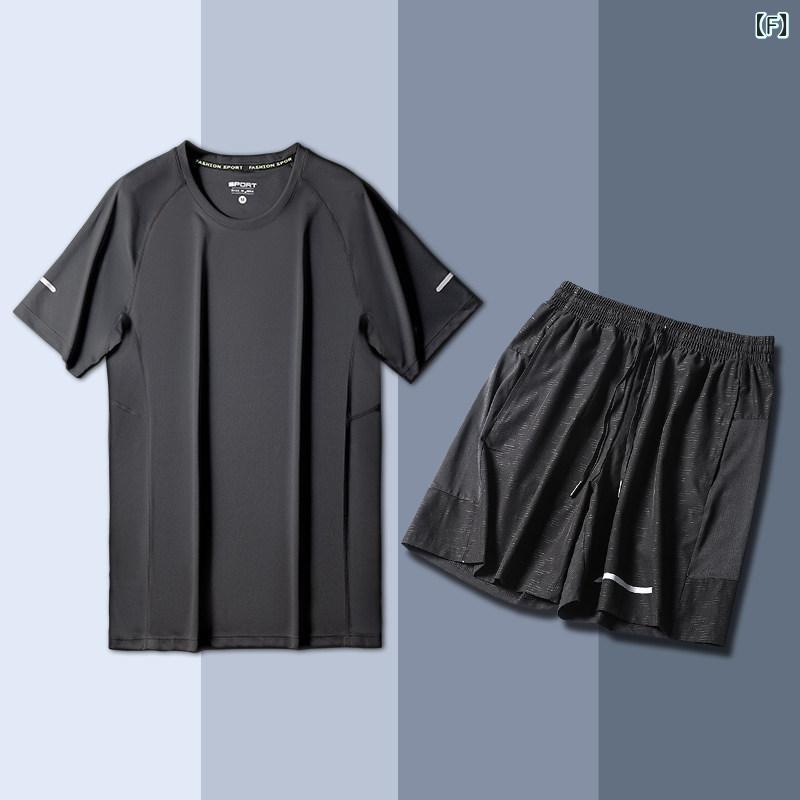 ランニングウェア　スポーツ　メンズ メンズ スポーツ ショーツ 冷感 夏 薄手 速乾 バスケットボール フィットネス パンツ ランニング メッシュ 伸縮性 通気性