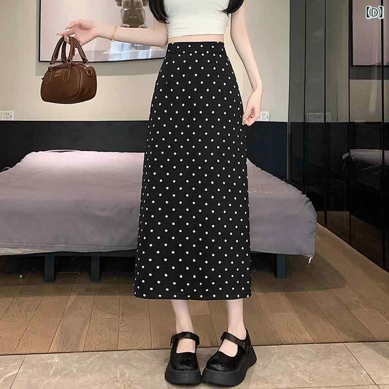 チェック柄 かわいいスカート レディース ストレート 水玉 スカート 春 レディース 2025 aライン ハイウエスト ミディアム ロング ヒップ