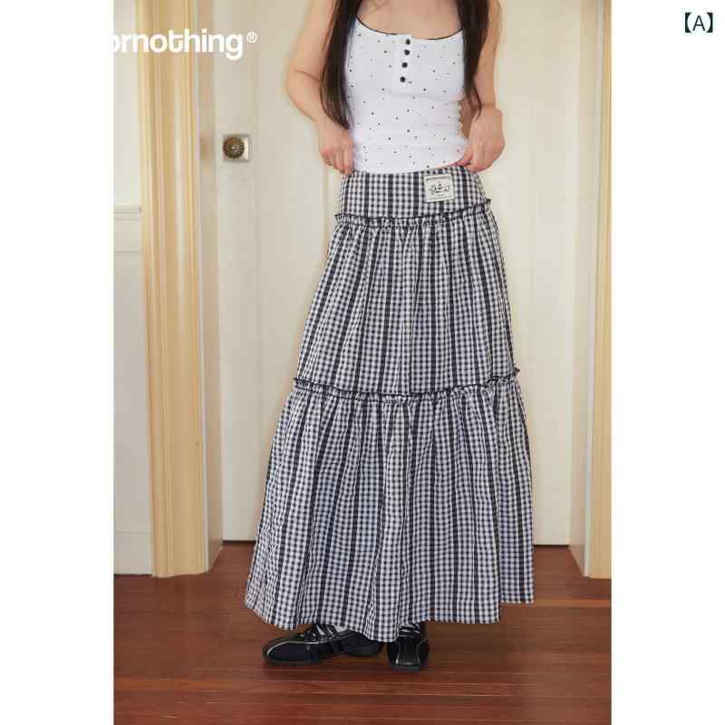 チェック柄　かわいいスカート レディース goodfornothing チェック 柄 スカート カジュアル ロング