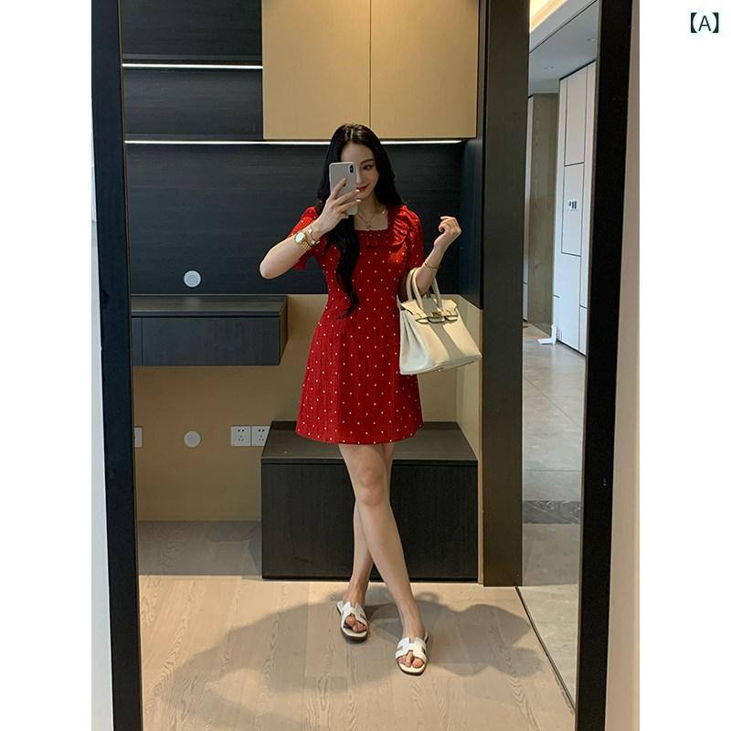 スコート 水玉 レディース XINYI 桜んぼう 赤いこと 春夏 スピード競技 点点 柄 衣装 レディース 酉の方角 痩せ X 625 Q 03604