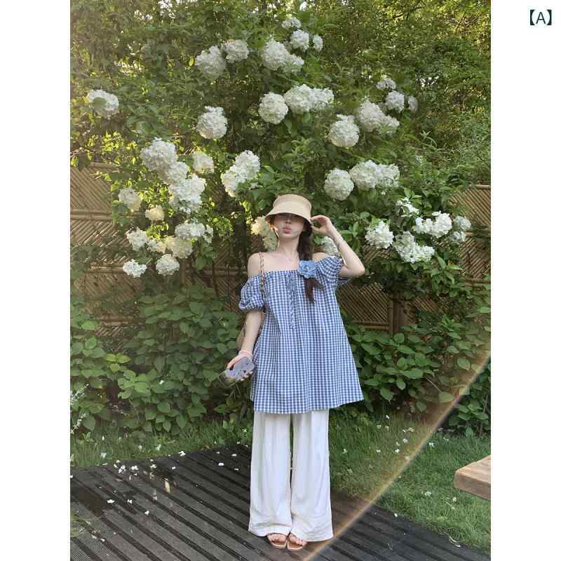 スコート 水玉 レディース EVNSTYLE プロヴァンス 夏用 遊撃手 丈 ゆったり 綿織物青色 読み合わせる 柄 パフ捩り a生産ライン 衣装 レディース