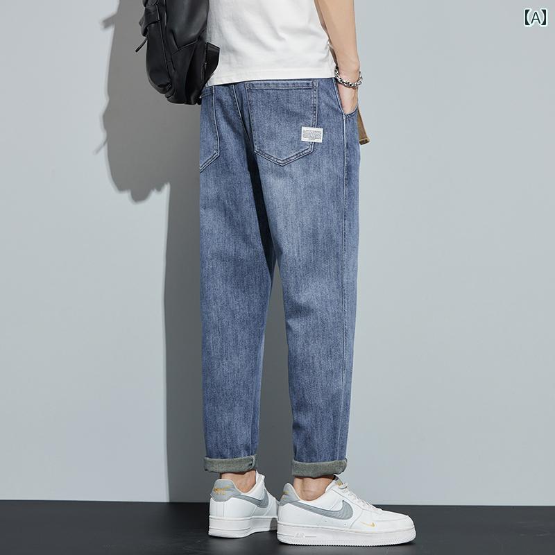 ストレート　パンツ　メンズ Jeanswest 夏 細身 アメリカン ジーンズ メンズ 2025年 ゆったり ストレート テーパード カジュアル ロング パンツ