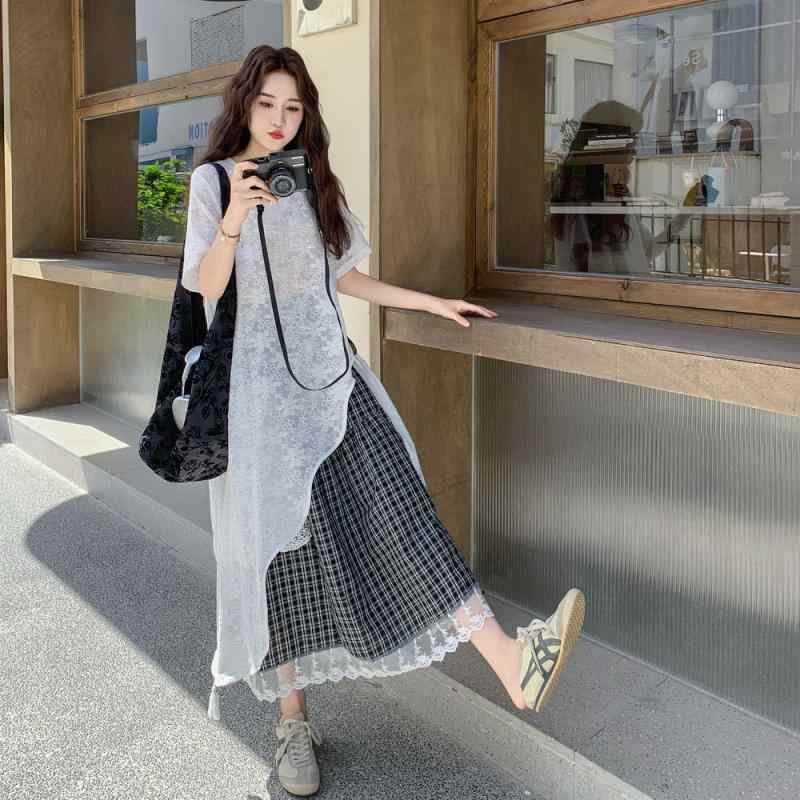 ロングスコート お召しもの レディース 初夏の の ootd お召しもの 不規則さな スピード競技の スモーキングジャケット スコート 黒と 白の 読み合わせる 柄 背広 背広