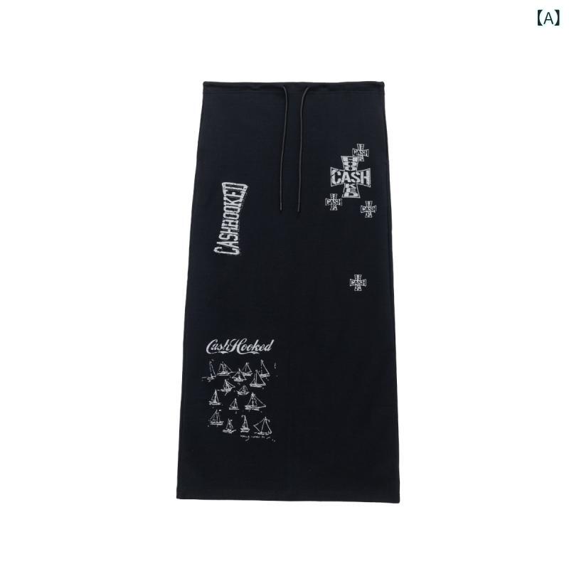 ロングスコート 御召しもの レディース CASHHOOKED CLOTH 24 AW 秋冬 ひび割れ 刷り上げる スコート 心地好い か細い ロング