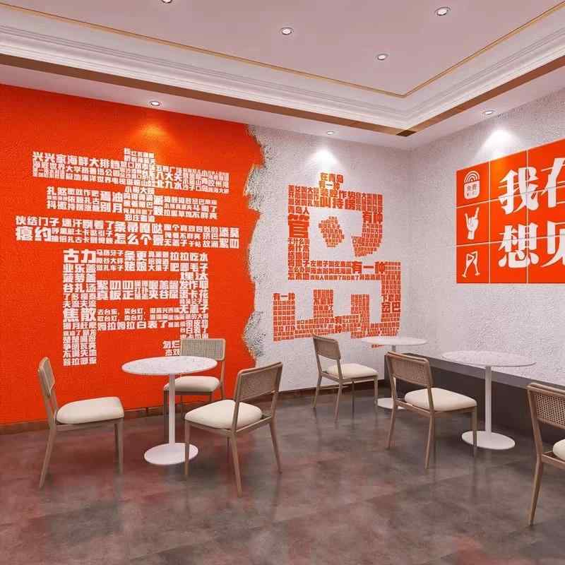 壁紙　クロス　インテリア のの 都市名 パンチ カードの 背景の 壁紙の 装飾 ミルクティー ショップの 壁 布 ホット ポット 産業 ランドマークの 写真の 壁紙｜みやショップ店