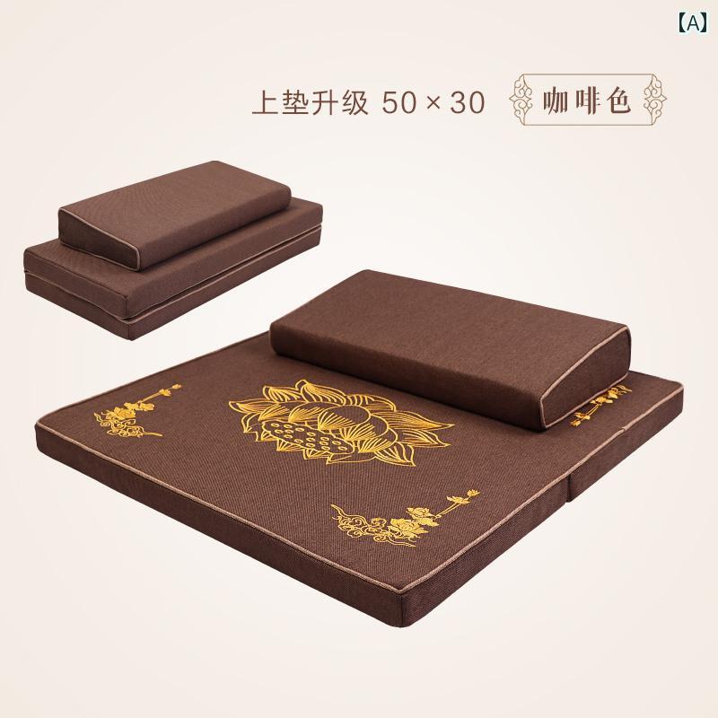 カバー　クッション　マット 禅 クッション 折りたたみ 瞑想 家庭用 ひざまずく 布団 ポータブル 厚手