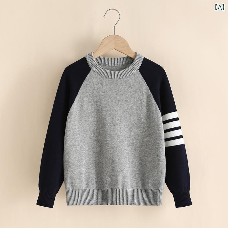 子供服　セーター　ニット 【 綿】 薄手 セーター 2025 春秋 スタイル M L 男の子 服 女の子 子供用 ニット
