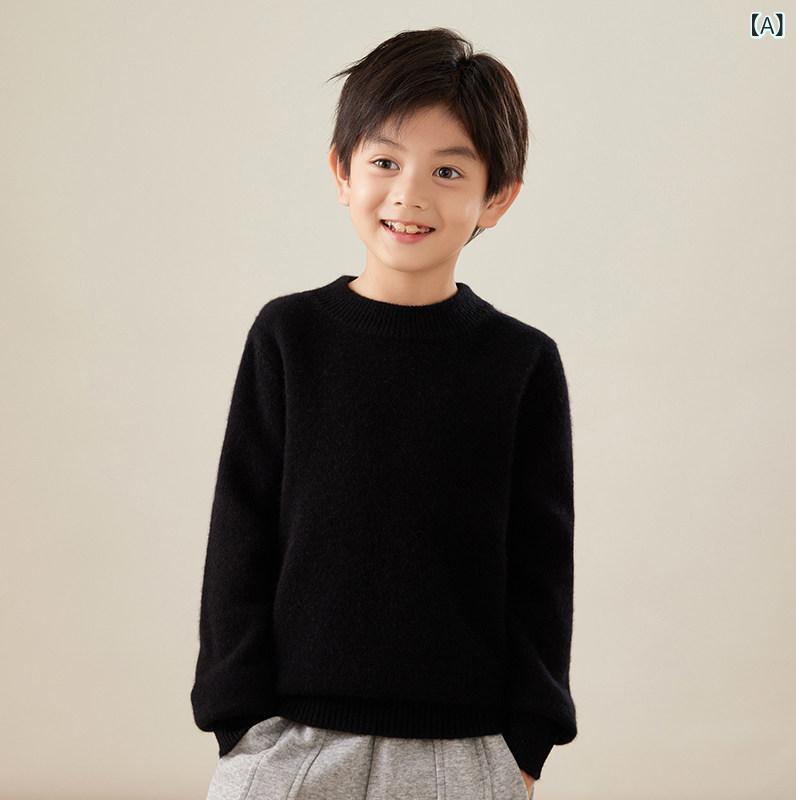 赤ちゃん服 スウェーター 編み物 赤ちゃん用 二分の一 ハイネック 100 % 羊毛 スウェーター 御坊っちゃんと うしろ帯用 朦々たる ティーシャツ ラウンド 色つや もの言う花 アウターウェア