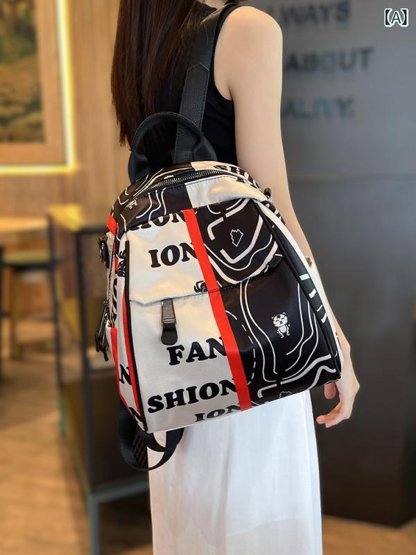 リュック　レディース　おしゃれかわいい フランスの MlcanI Kans プリント ファッション バック パック レディースバッグ 個性 レトロ 軽量 ワンショルダー デュアルパーパス｜みやショップ店