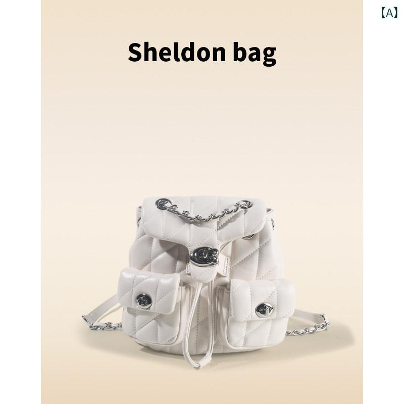 背嚢 レディース 今めかしい愛くるしい Sheldonbag うしろ側 容器に並べる レディース 2025年 流行り物 夏 通い 旅する 伝達ルート石ころ チェーン店 学院 御徒面子